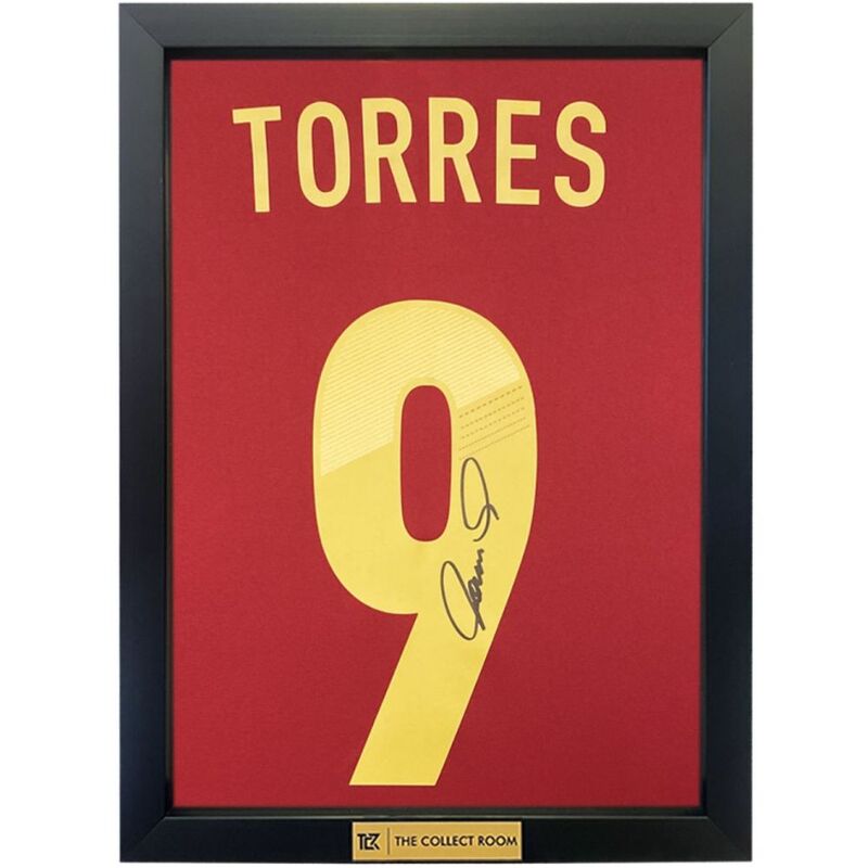 The Collect Room Fernando Torres Back Signed Spain 2011-12 Home Shirt