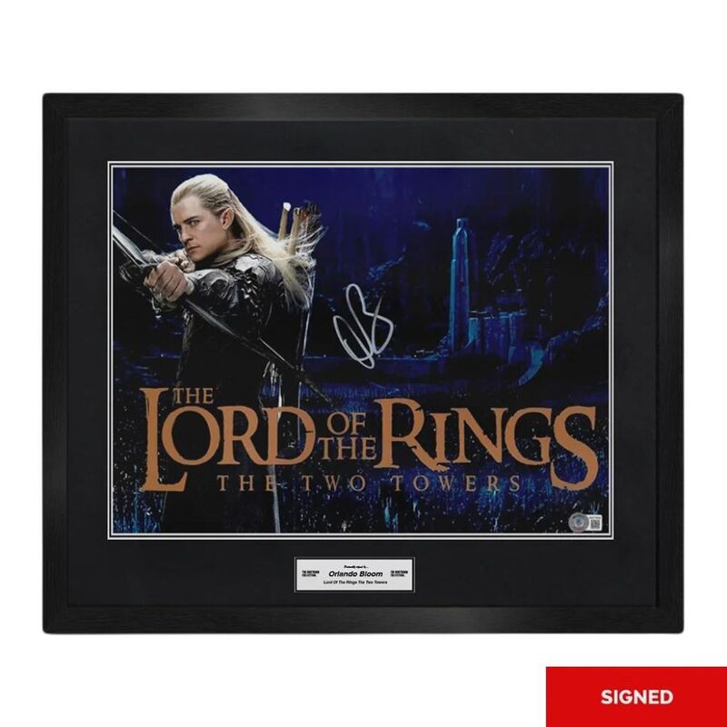 Bootroom Collection Orlando Bloom Signed Lord Of The Rings Photo - Two Towers - Framed Bootroom Collection Orlando Bloom Signed Lord Of The Rings Photo - Two Towers - Framed