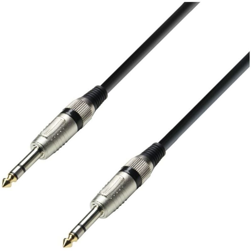 Adam Hall K3BVV0300 3 Star 3M Jack TRS Balanced Audio Cable - Black