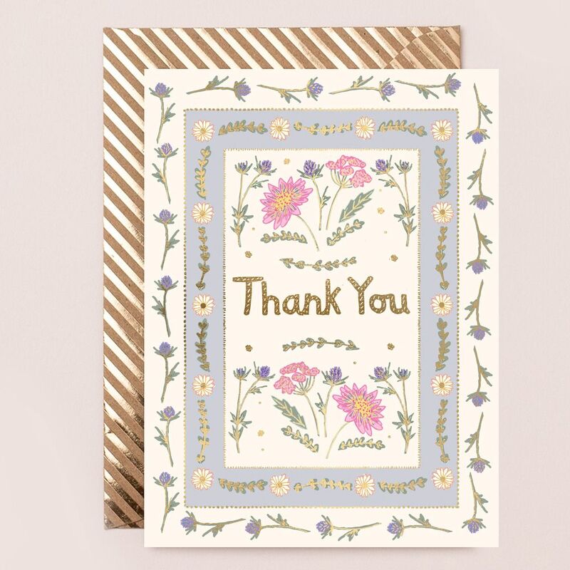 Apple & Clover Thank You Greeting Card (18.4 X 13.3 cm)