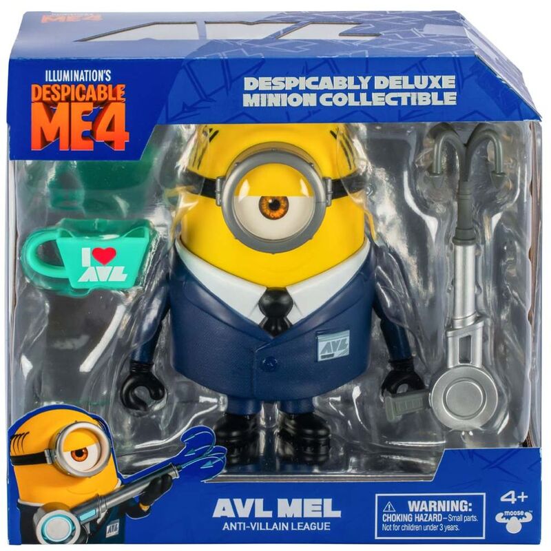 Moose Despicable Me 4 Despicably Deluxe Minion Collectible Anti-Villian League Mel Figure