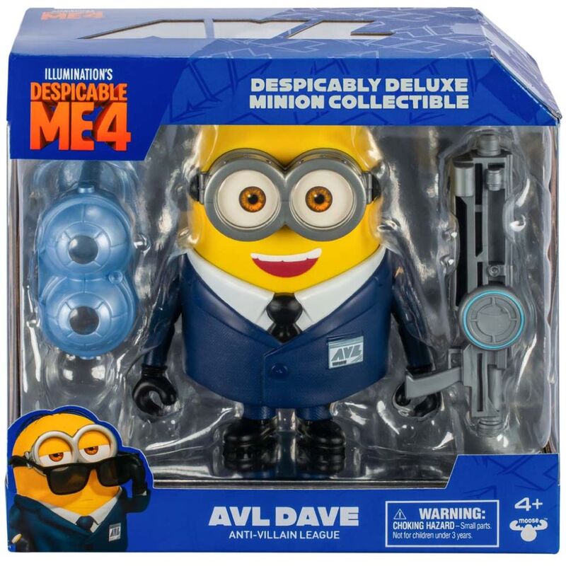 Moose Despicable Me 4 Despicably Deluxe Minion Collectible Anti-Villian League Dave Figure