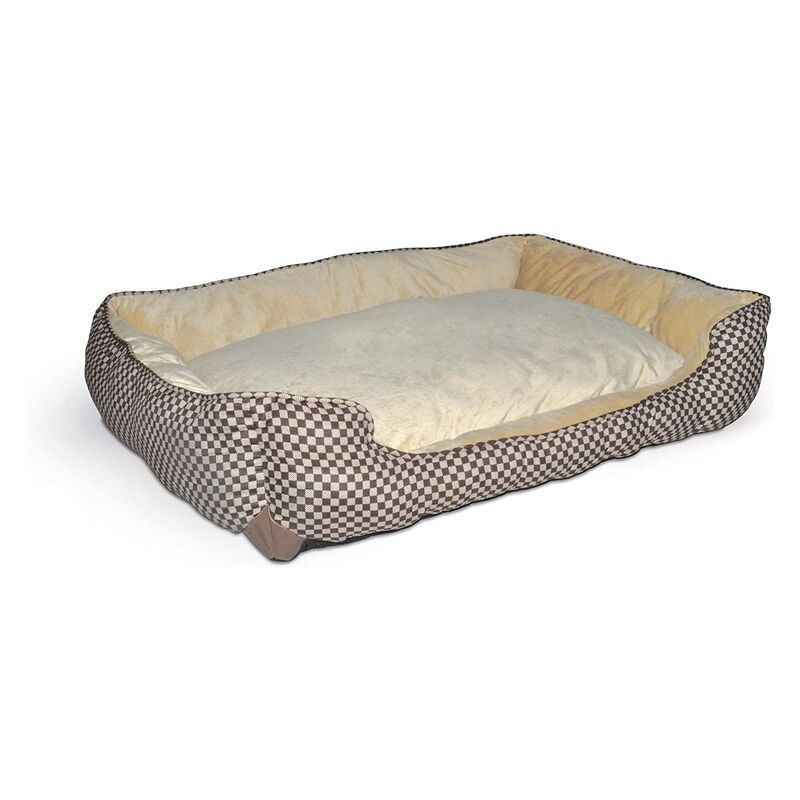 K & H Self-Warming Lounge Sleeper Pet Bed - Large - Brown - Square Print (81 x 102 cm) K & H Self-Warming Lounge Sleeper Pet Bed - Large - Brown - Square Print (81 x 102 cm)