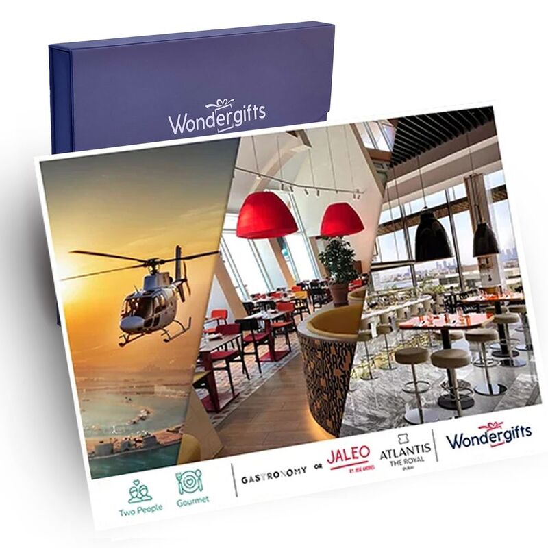 Wondergifts Helicopter Flight & Royal Romantic Dinner Experience for Two At Atlantis the Royal - Gift Box Wondergifts Helicopter Flight & Royal Romantic Dinner Experience for Two At Atlantis the Royal - Gift Box