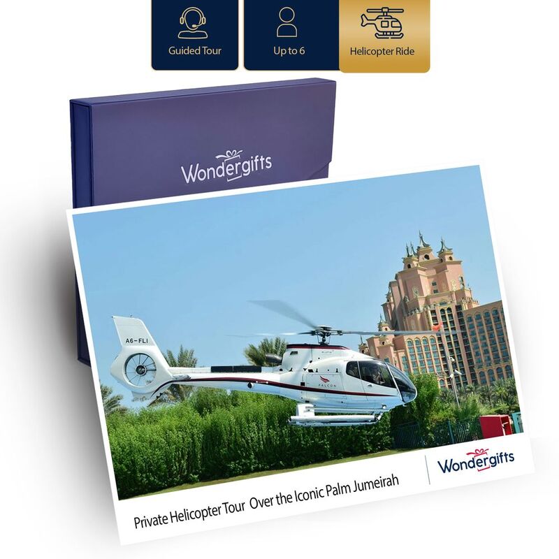 Wondergifts Private Helicopter Tour Over the Palm Jumeirah - Premium Gift Box (Up to 6 People)