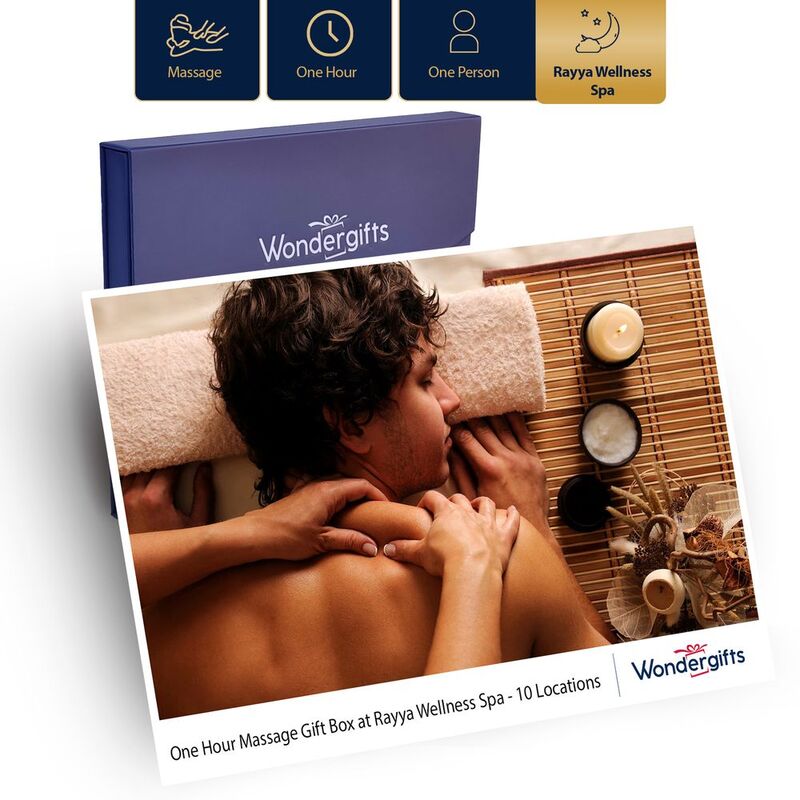 Wondergifts One Hour Massage At Rayya Wellness Spa Experience - 10 Locations Gift Box