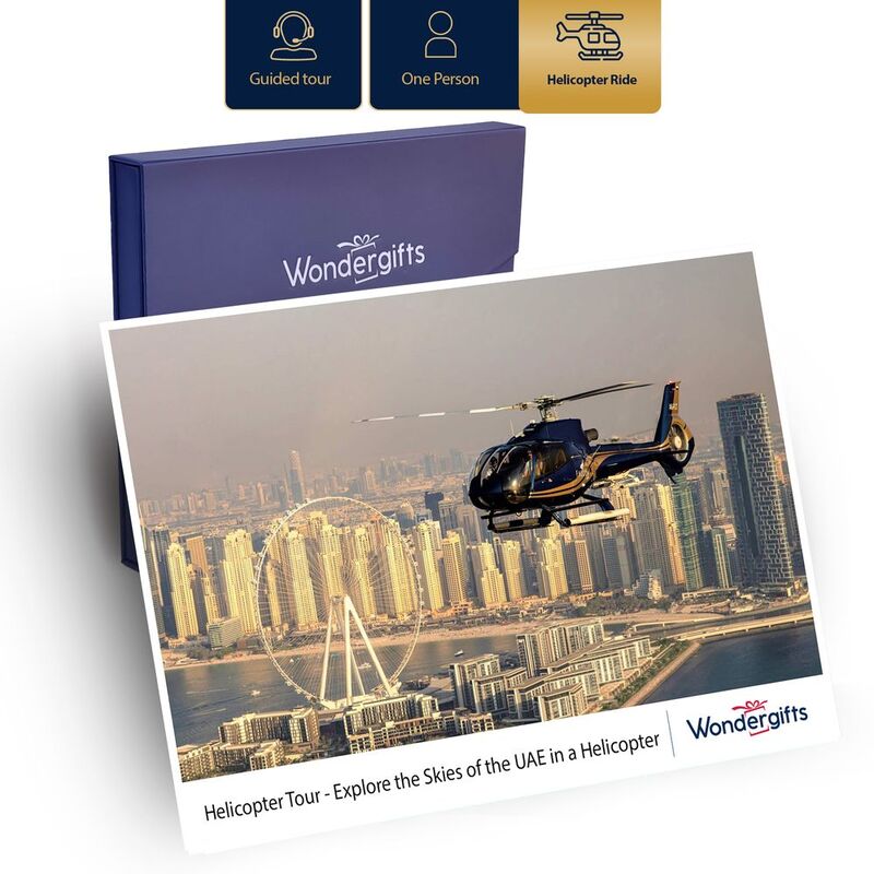 Wondergifts Helicopter Tour Gift Experience Box - Explore the Skies of the UAE - 17 Minute