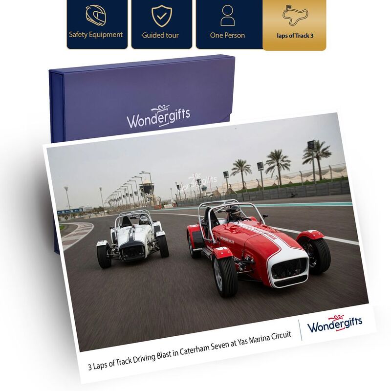 Wondergifts 9 Laps Track Driving Blast In Caterham Seven At Yas Marina Circuit Premium Gift Box