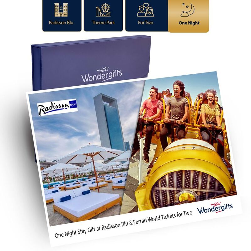 Wondergifts One Night Stay At Radisson Blu & Ferrari World Tickets Experience For Two - Gift Box