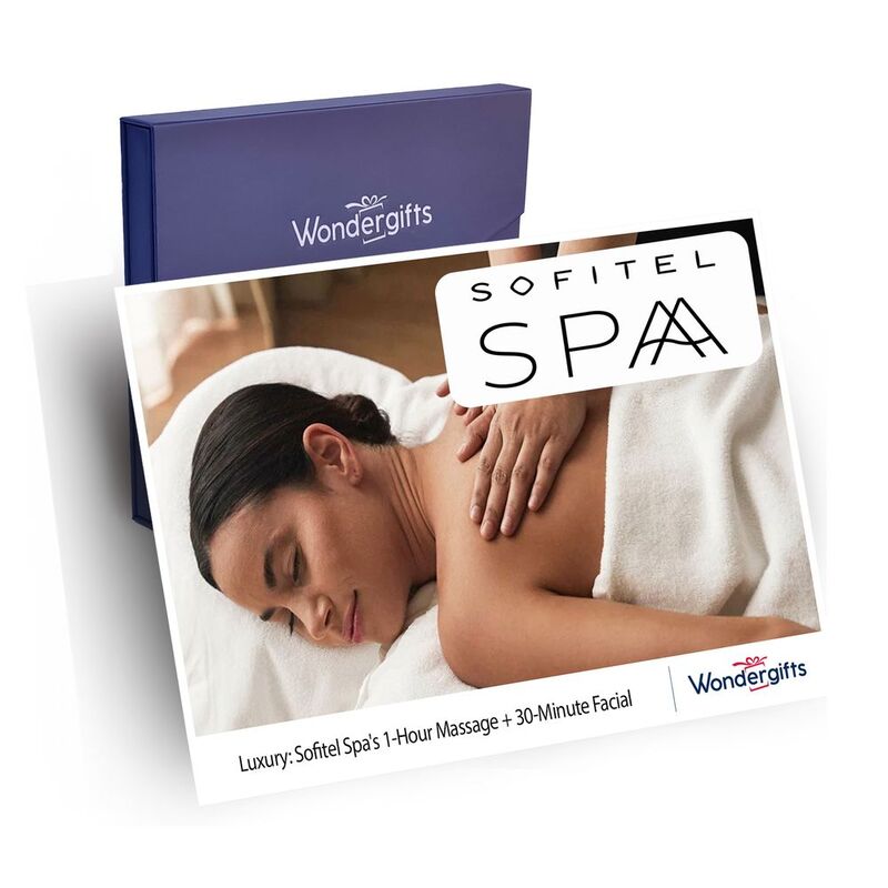 Wondergifts 1-Hour Massage At Sofitel Spa Dubai Downtown - Premium Gift Box (includes 30-Minute Facial) Wondergifts 1-Hour Massage At Sofitel Spa Dubai Downtown - Premium Gift Box (includes 30-Minute Facial)