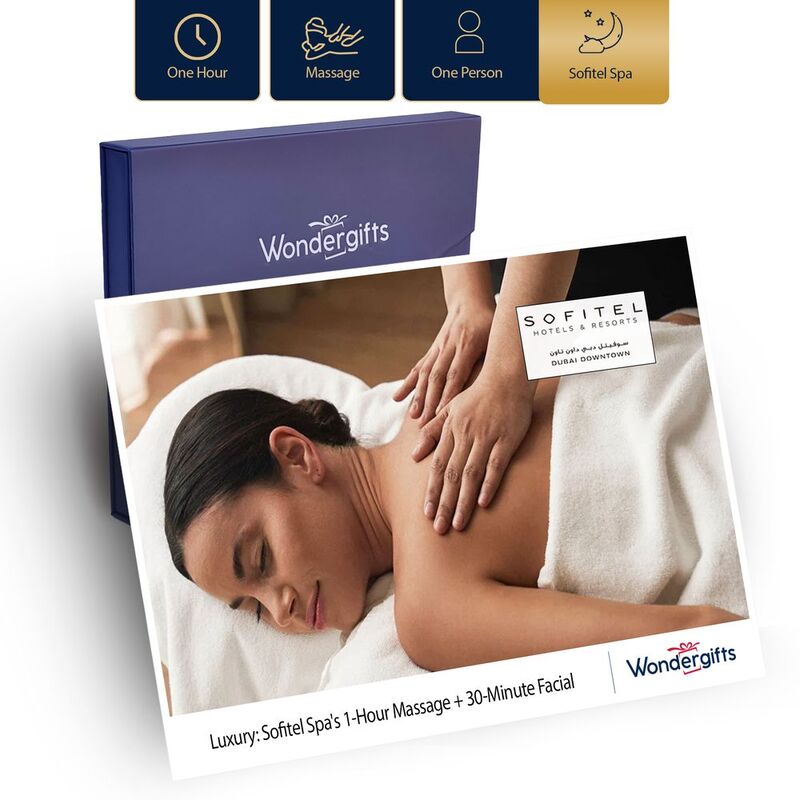 Wondergifts 1-Hour Massage At Sofitel Spa Dubai Downtown - Premium Gift Box (+ 30-Minute Facial)