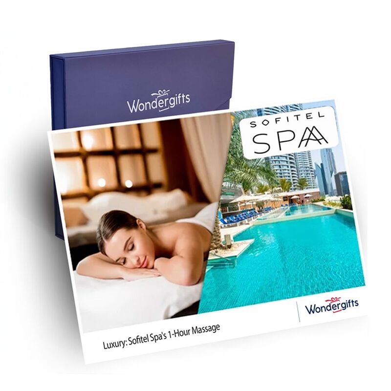 Wondergifts 1-Hour Massage At Sofitel Spa Dubai Downtown - Premium Gift Box (includes Pool Access & F&B Voucher) Wondergifts 1-Hour Massage At Sofitel Spa Dubai Downtown - Premium Gift Box (includes Pool Access & F&B Voucher)