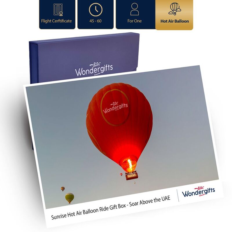 Wondergifts Sunrise Hot Air Balloon Ride Experience - Soar Above the UAE - Gift Box