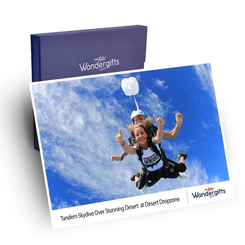 Wondergifts Tandem Skydive Over Stunning Desert with Video & Photos - Premium Gift Box (At Desert Dropzone)