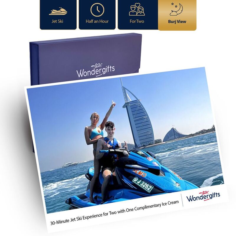 Wondergifts Jet Ski Adventure Experience For Two Around Burj Al Arab - 30-Minute Ultimate Water Fun - Gift Box