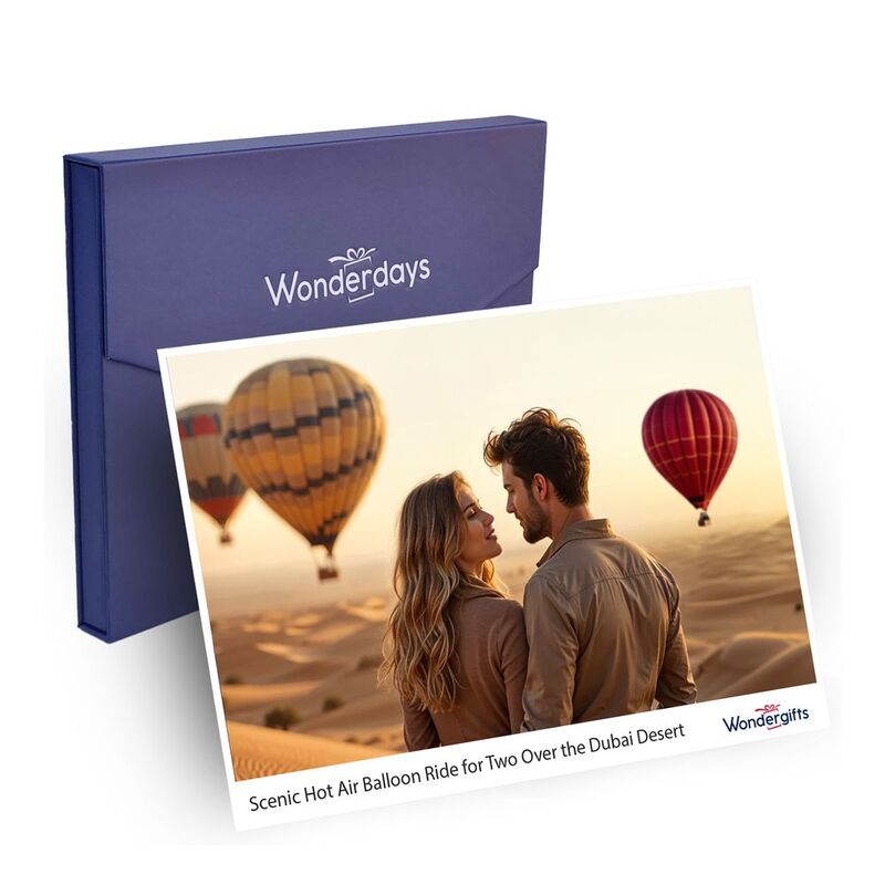 Wondergifts Two for One Hot Air Balloon Flight Experience Over the Desert with Refreshments - Gift Box Wondergifts Two for One Hot Air Balloon Flight Experience Over the Desert with Refreshments - Gift Box