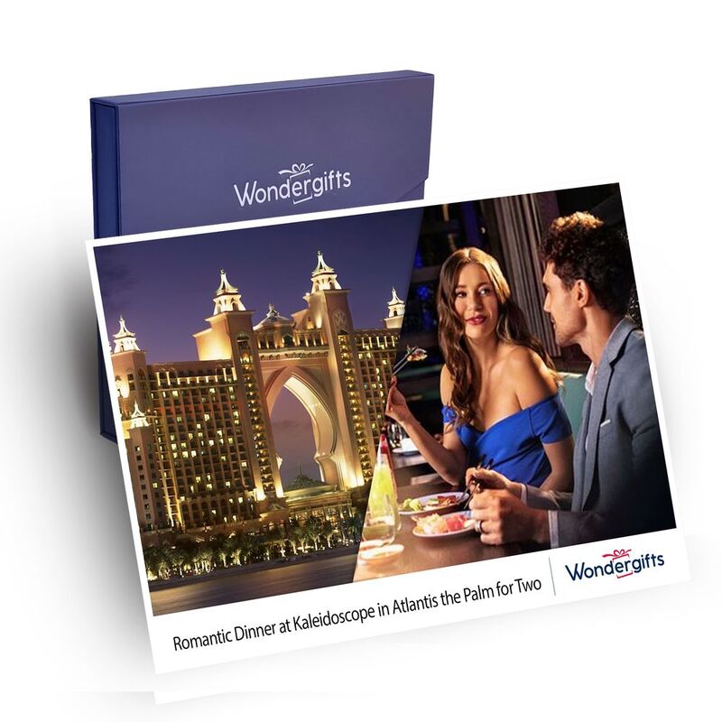 Wondergifts Romantic Dinner for Two At Kaleidoscope with Palm View Atlantis Gift Experience Box Wondergifts Romantic Dinner for Two At Kaleidoscope with Palm View Atlantis Gift Experience Box