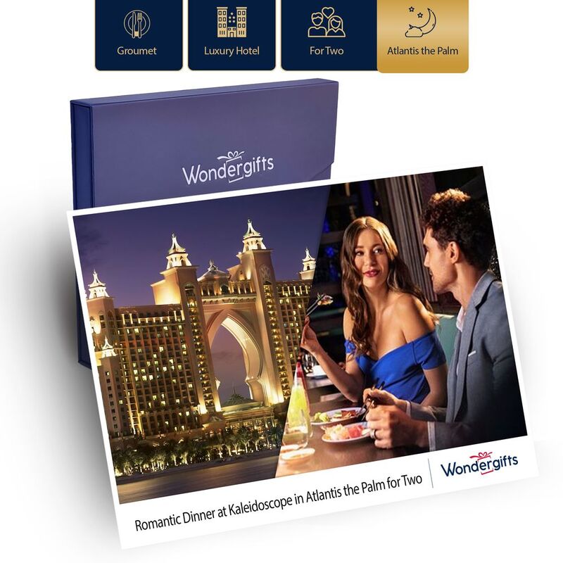 Wondergifts Romantic Dinner For Two At Kaleidoscope With Palm View Atlantis Gift Experience Box