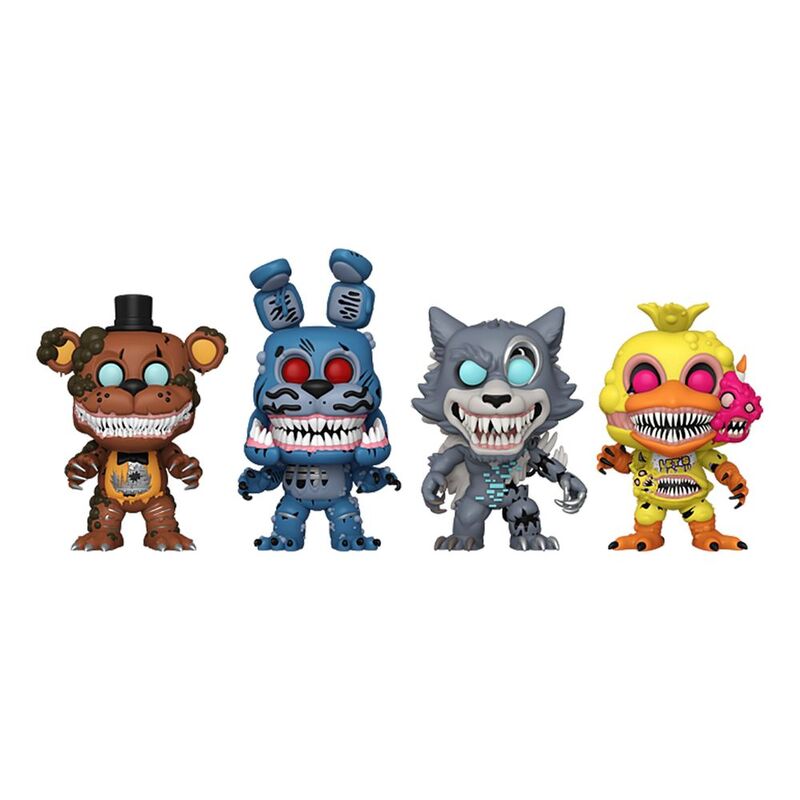 Funko Pop! Games Five Nights At Freddy's Twisted Ones Vinyl Figures (Glow in the Dark) (Pack of 4 )