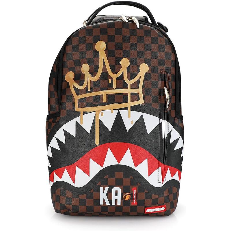 Sprayground Crown Sharks In Paris Brown Backpack