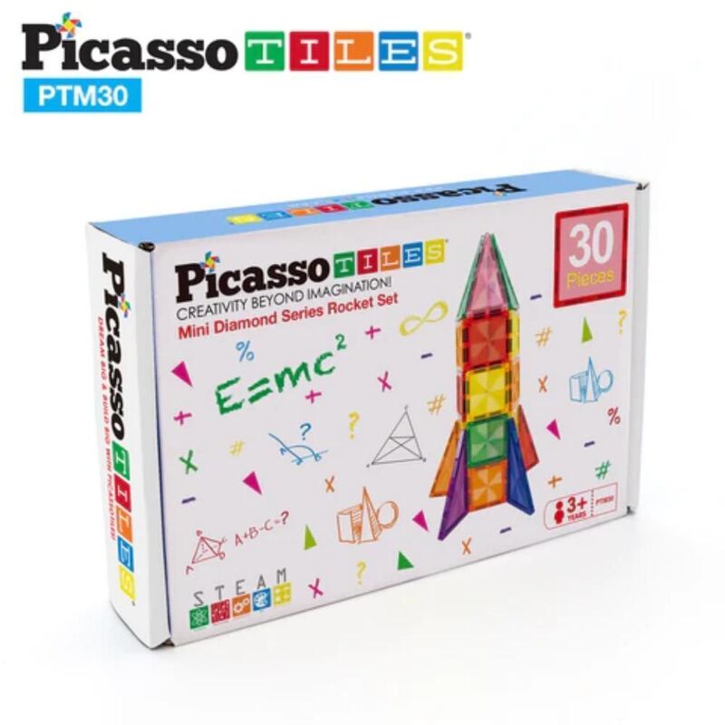 Picasso Magnetic Mini Diamond Rocket 30 Pieces Buiding Set