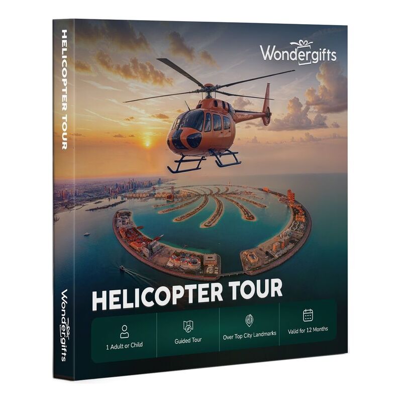 Wondergifts Exclusive Helicopter Gift Box: Elevate Your View of Dubai or Abu Dhabi’s Iconic Sights