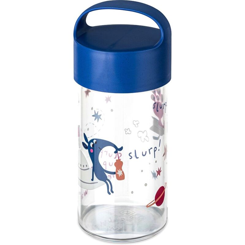 Koziol Buddy Space Snackpot / Water Bottle 500ml Blue