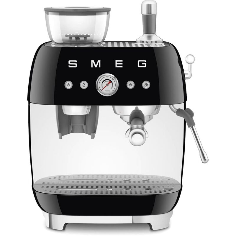 Smeg Coffee Machine With Grinder Black Smeg Coffee Machine With Grinder Black