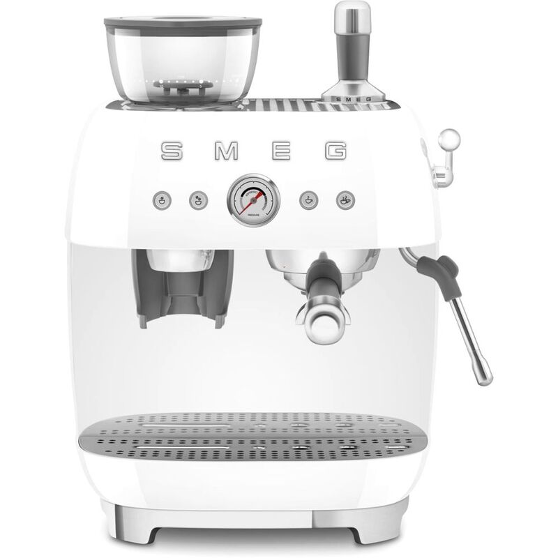 Smeg Coffee Machine With Grinder White