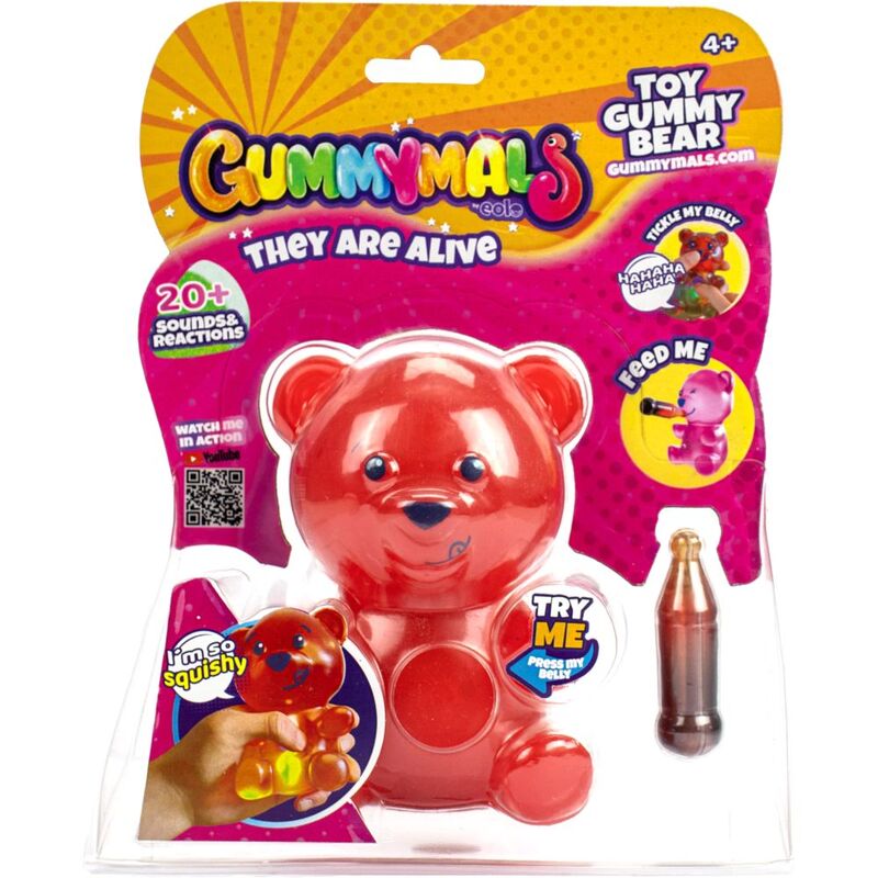 Eolo Gummymals Squishy Toy Gummy Bear Red