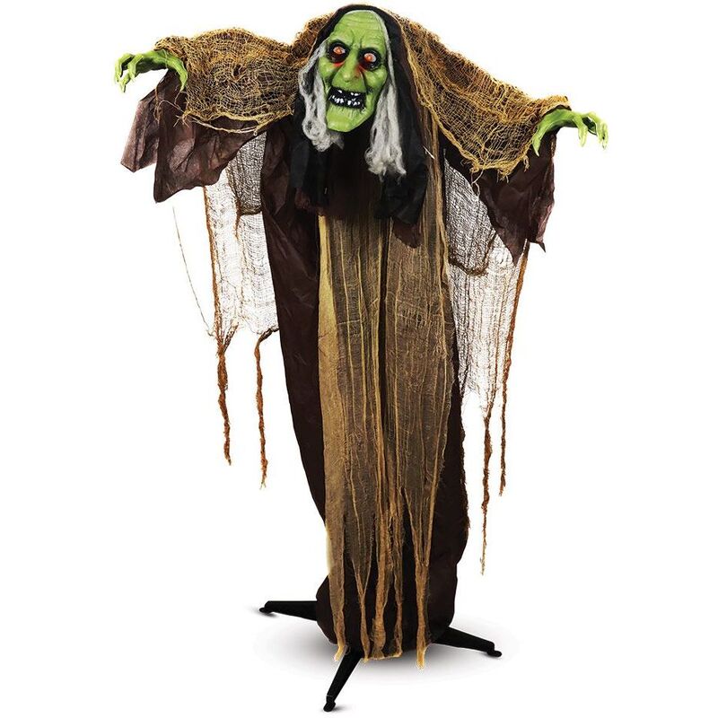 Mad Toys Standing Hunchback Witch with Light-Up Eyes And Sound