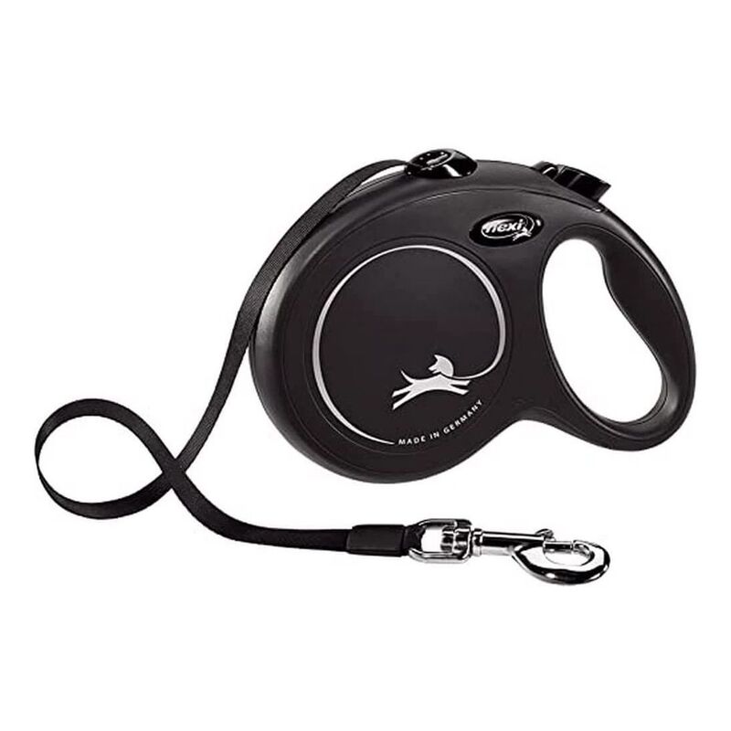 Flexi New Classic L Tape Cat/Dog Leash 5M - Black