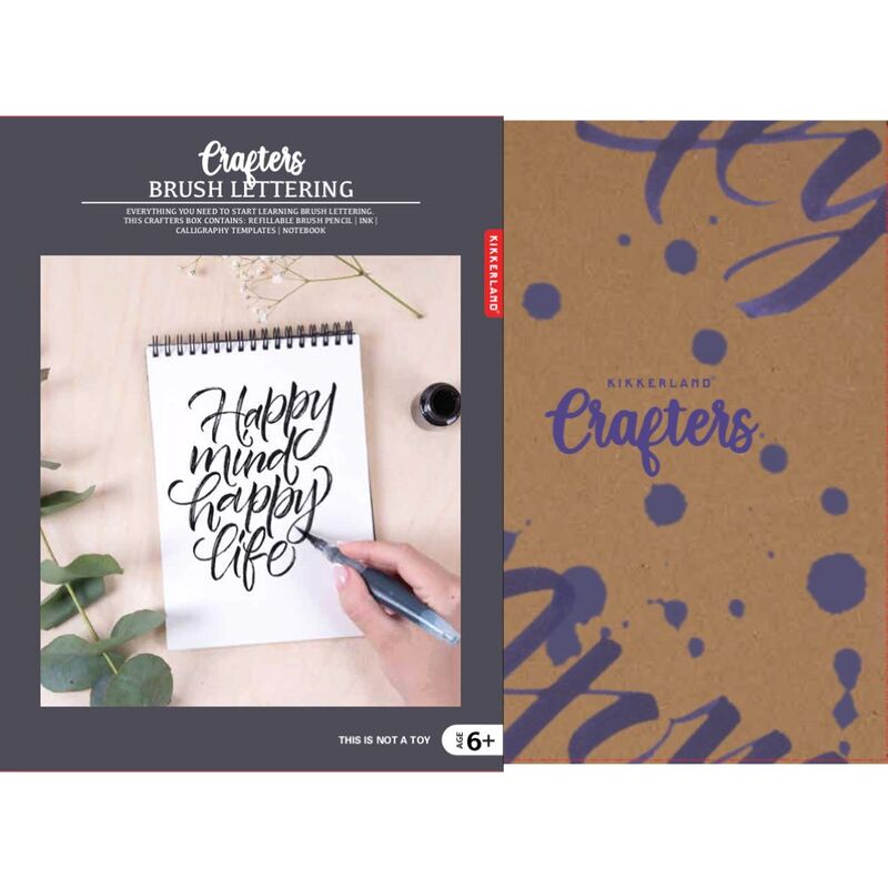 Kikkerland Crafters Brush Lettering Kit