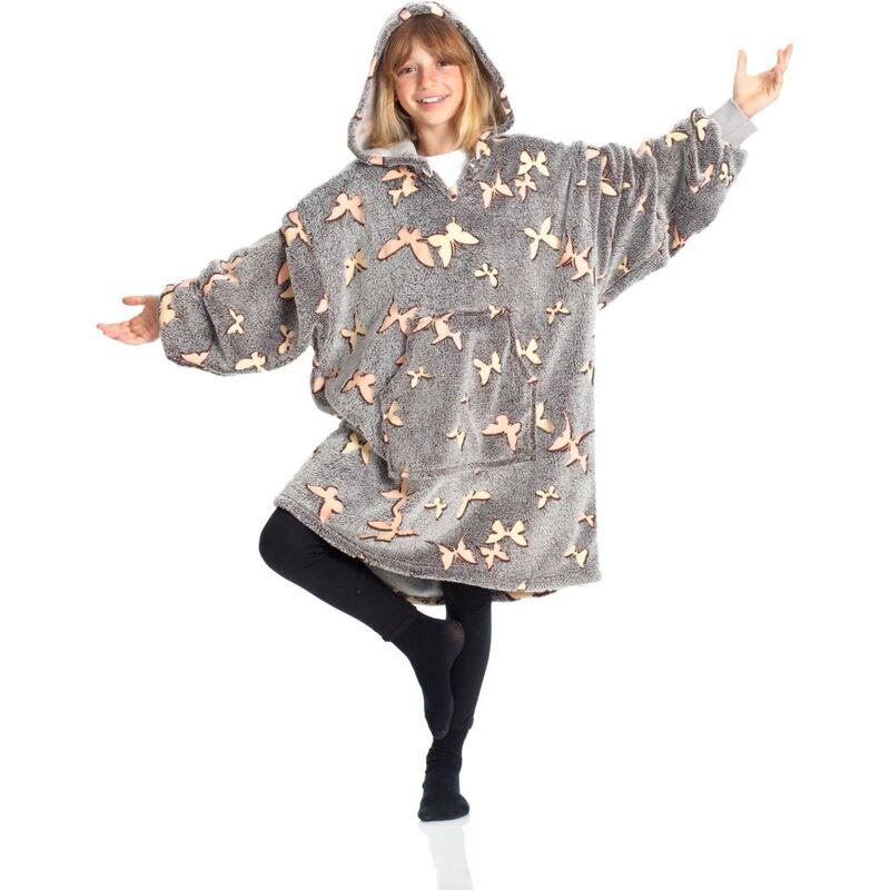 Kanguru Hoodie Wearable Blanket Kids Kangurone Glow Butterflies Kanguru Hoodie Wearable Blanket Kids Kangurone Glow Butterflies