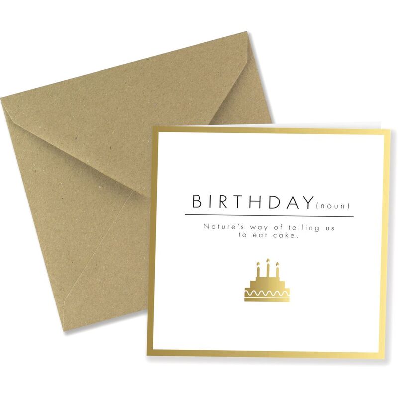 Share The Love Birthday (Noun) - Birthday Greeting Card (15 x 15 Cm)