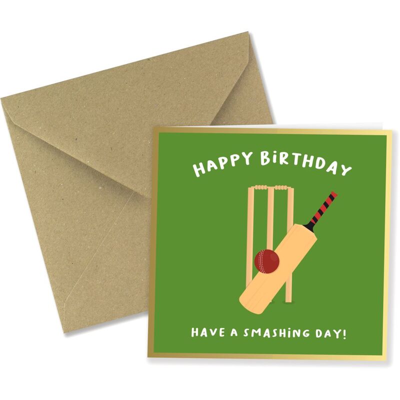Share The Love Happy Birthday - Cricket Theme Birthday Greeting Card (15 x 15 Cm) Share The Love Happy Birthday - Cricket Theme Birthday Greeting Card (15 x 15 Cm)