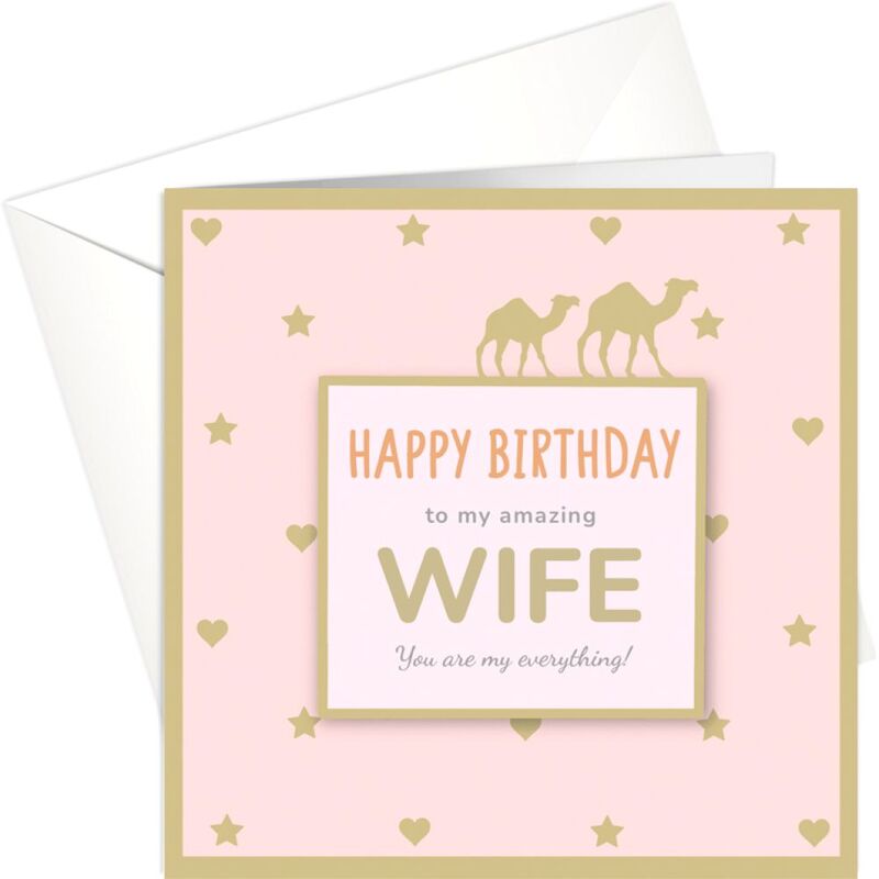 Share The Love Happy Birthday To My Amazing Wife - Birthday Greeting Card (15 x 15 Cm) Share The Love Happy Birthday To My Amazing Wife - Birthday Greeting Card (15 x 15 Cm)