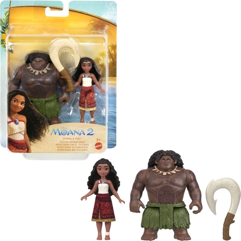 Mattel Disney Moana 2 Ocean Adventures Moana & Maui Figure (Pack of 2)