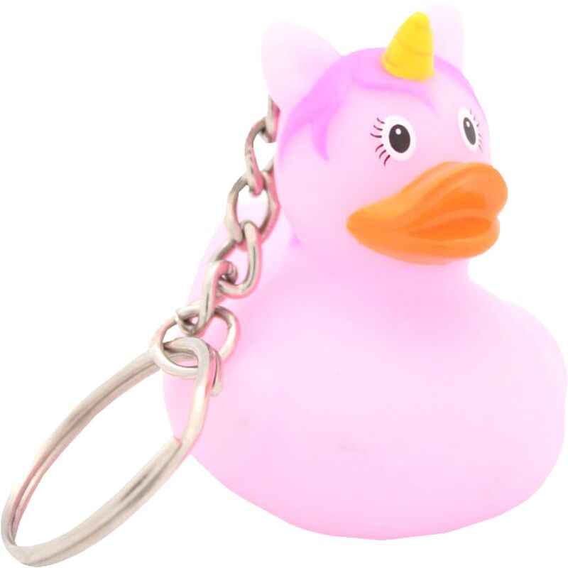 Lilalu Pink Unicorn Rubber Duck Keychain Lilalu Pink Unicorn Rubber Duck Keychain