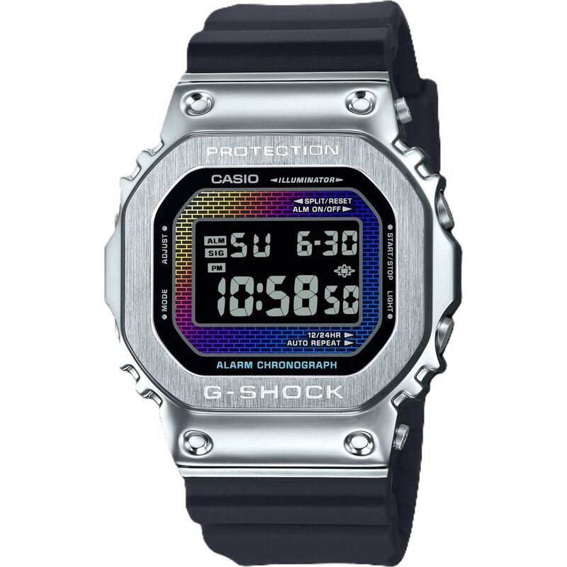 Casio GM-5600RW-1DR G-Shock Men's Digital Resin Watch - Black / Silver