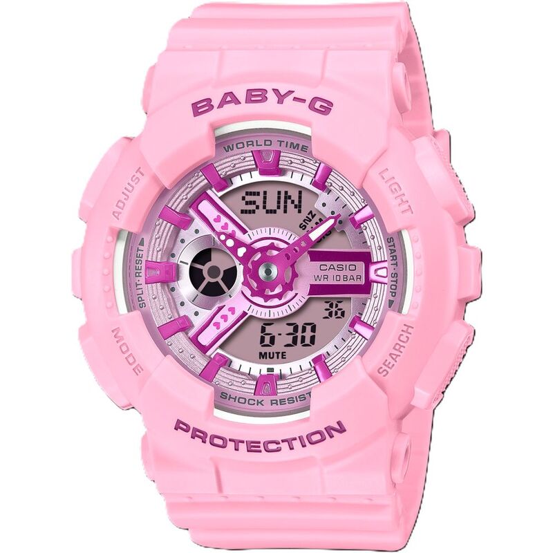 Casio BA-110YK-4ADR Baby-G Women's Analog/Digital Resin Watch - Pink