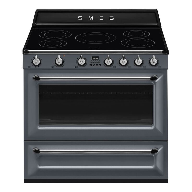 SMEG TR90IGR2 Victoria Cooker with Induction Hob 90 cm - Slate Grey