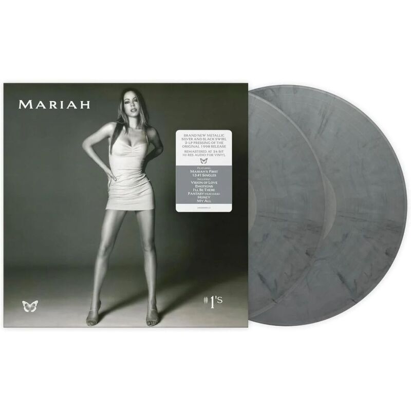 #1's (Metallic Silver & Black Swirl Colored Vinyl) (2 Discs) | Mariah Carey #1's (Metallic Silver & Black Swirl Colored Vinyl) (2 Discs) | Mariah Carey