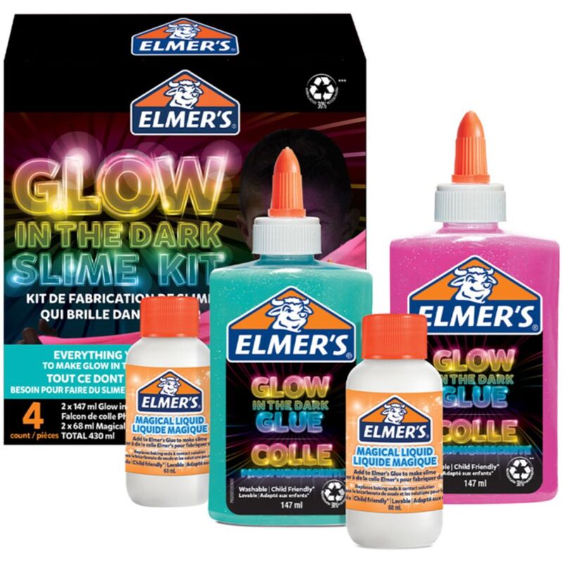 Elmer's Glow In The Dark Slime Kit (Pack of 4) Elmer's Glow In The Dark Slime Kit (Pack of 4)