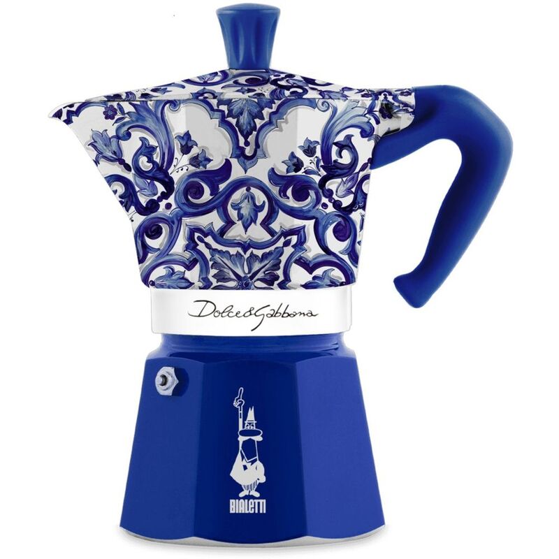 Bialetti D&G Moka Espresso Maker - Blue (Makes 6 Cups)