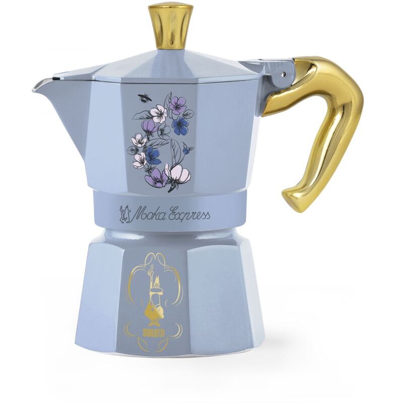 Bialetti Bridgerton Moka Espresso Maker - Blue (Makes 3 Cups)