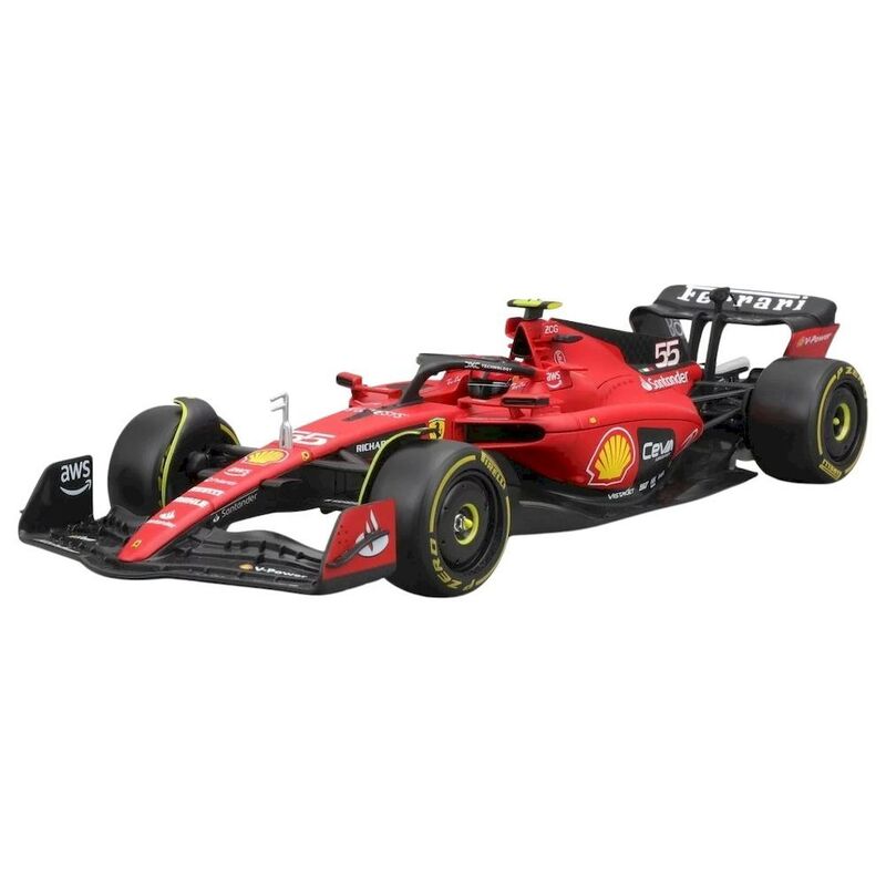 Bburago Formula Racing 1:24 Ferrari Sf-23 Carlos Sainz Jr. #55 F1 World Championship 2023 Die-Cast Model Car 1:24 Scale