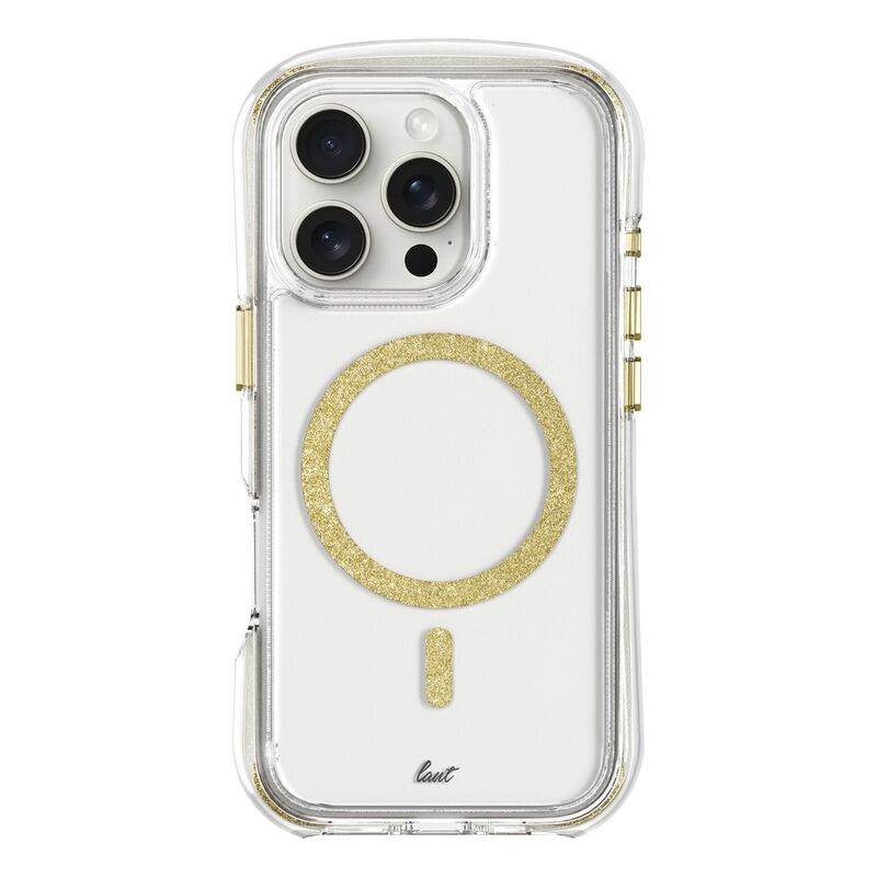 LAUT Aero Sparkle Case For iPhone 16 Pro - Crystal Gold