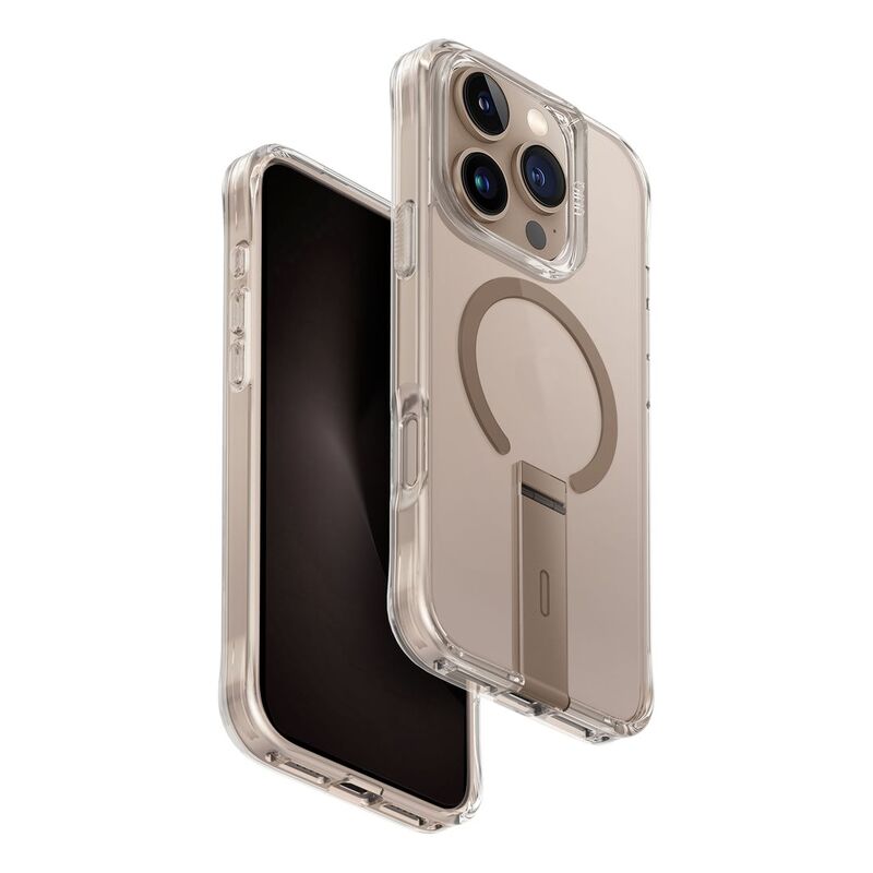 UNIQ Hybrid iPhone 16 Pro Max (2024) Case 6.9 Magclick Charging Eleva With Vertical Stand Taupe Gold (Taupe Gold) UNIQ Hybrid iPhone 16 Pro Max (2024) Case 6.9 Magclick Charging Eleva With Vertical Stand Taupe Gold (Taupe Gold)