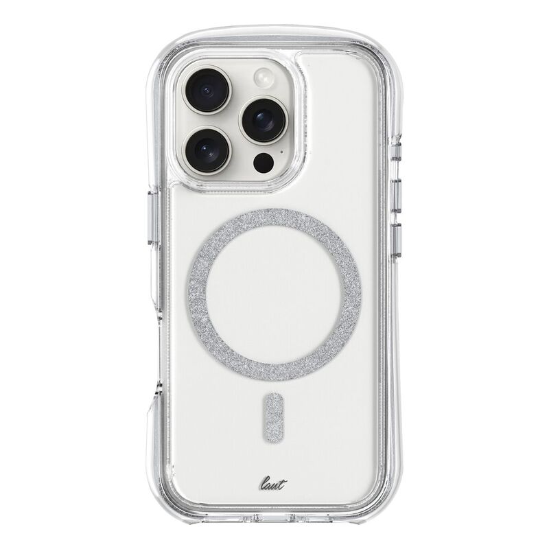 LAUT Aero Sparkle Case For iPhone 16 Pro Max - Crystal Silver LAUT Aero Sparkle Case For iPhone 16 Pro Max - Crystal Silver